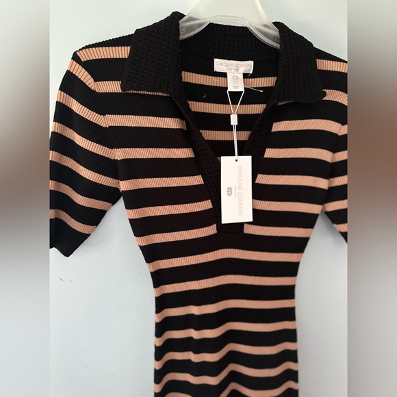 Caroline Constas knit stretch striped midi dress - Picture 5 of 6